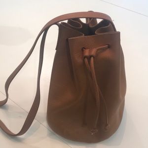 Baggu Leather Bucket Bag